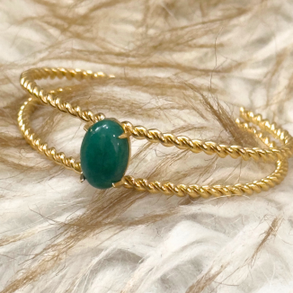 Bling Stone-18k Gold Plated Bangle