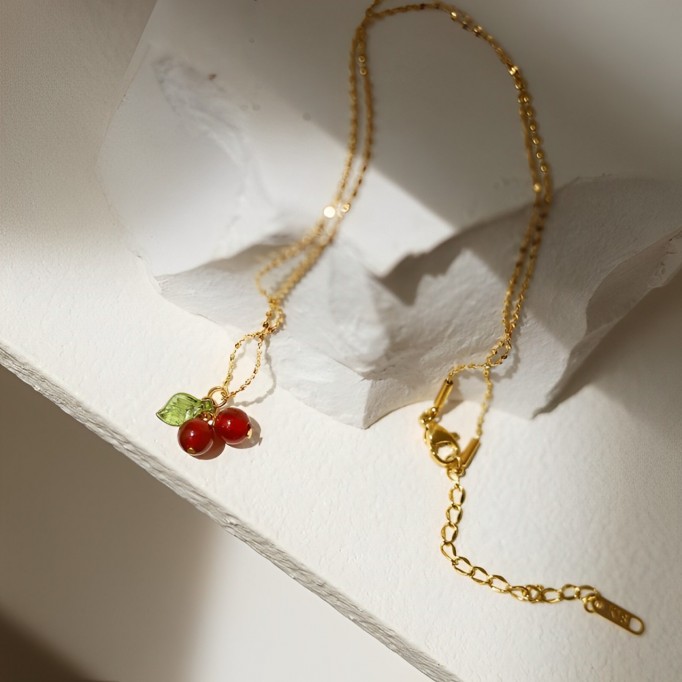 Cherry Charm 18k Gold Plated 