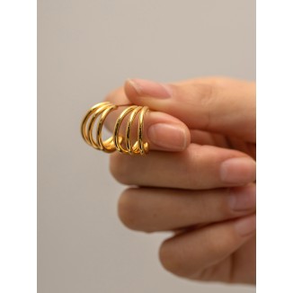 Hoop Earrings -18k Gold Plated