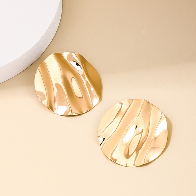 Round Retro Gold Plated 