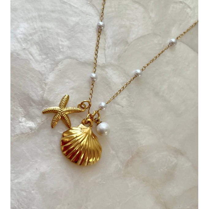 Starfish Shell 18k Gold Plated