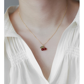 Cherry Charm 18k Gold Plated 