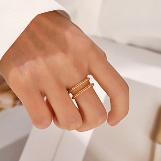 Minimalist Ring -18k Gold Plated