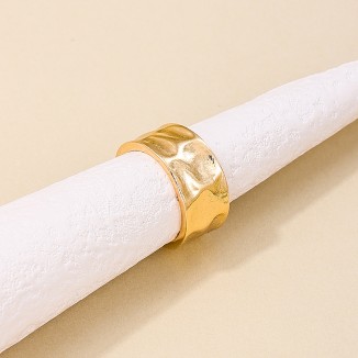 Hammered Ring -18k Gold Plated 